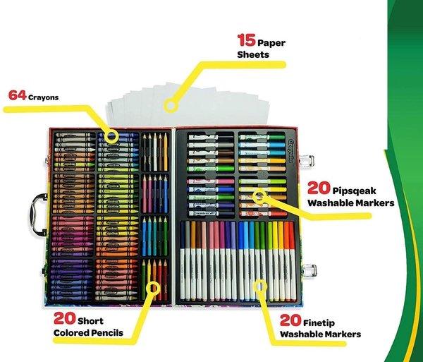 Crayola - Maletín del Artista Arcoíris 140 Piezas