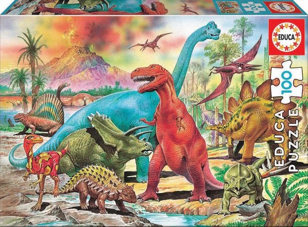 Puzle - 100 Dinosaurios