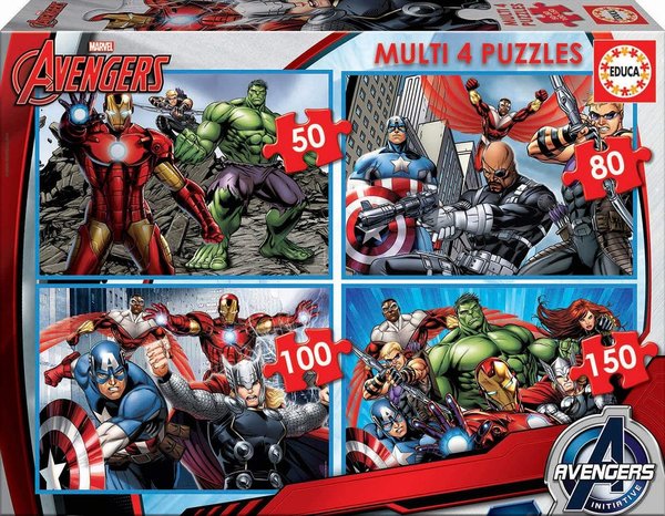 Puzle - 50-80-100-150 Multi Avengers