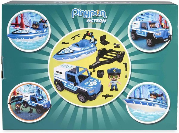 Pinypon Action - Pickup & Lancha de Policía