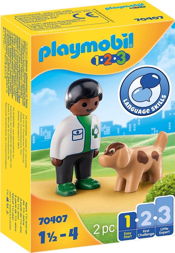 Playmobil 1-2-3 - Veterinario con Perro 70407