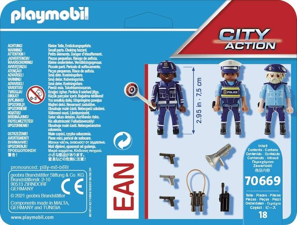 Playmobil – Set de Figuras Policías 70669
