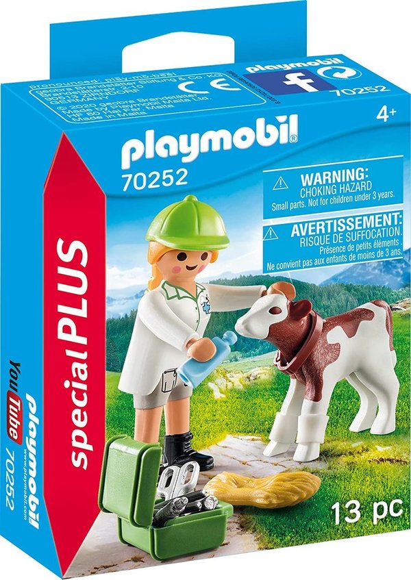 Playmobil - Veterinaria con Ternero 70252