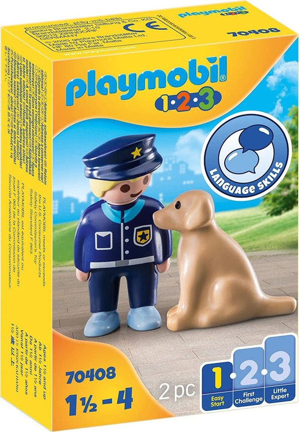 Playmobil 1-2-3 - Policía con Perro 70408
