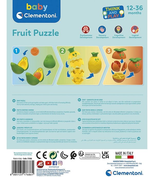 Baby Clementoni - Puzzle Frutas